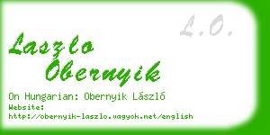 laszlo obernyik business card