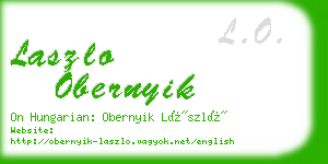 laszlo obernyik business card
